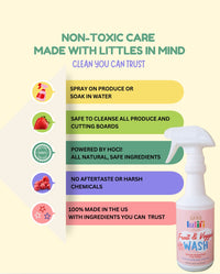 Fruit & Veggie Wash - 16oz - Clean Fresh Produce Before it Reaches Your Family’s Table
