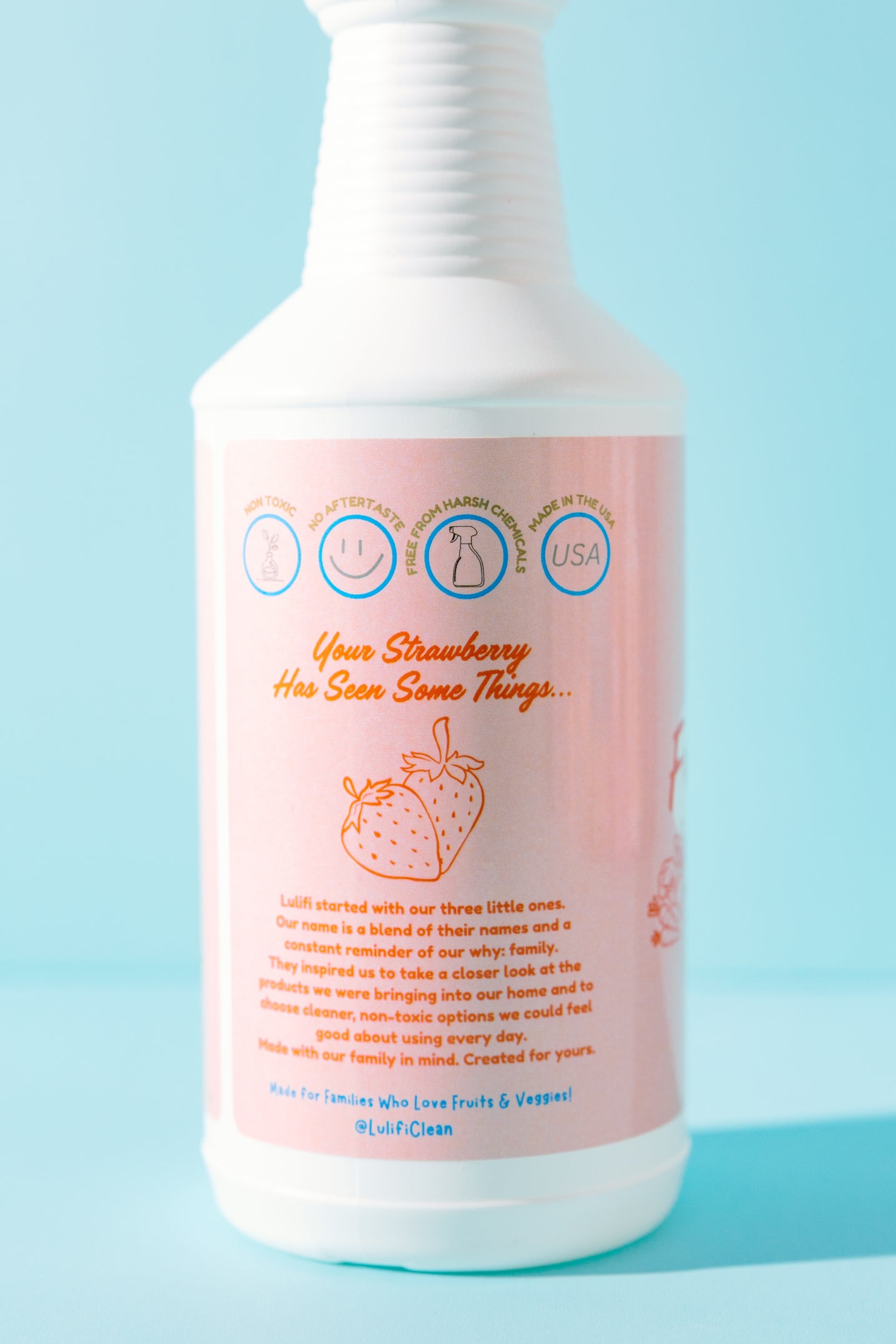 Fruit & Veggie Wash - 16oz - Clean Fresh Produce Before it Reaches Your Family’s Table